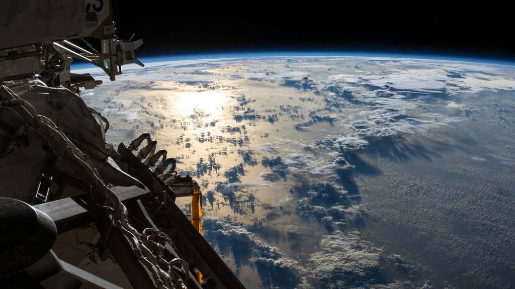 The Sun’s Glint Reflects Off the Pacific Ocean