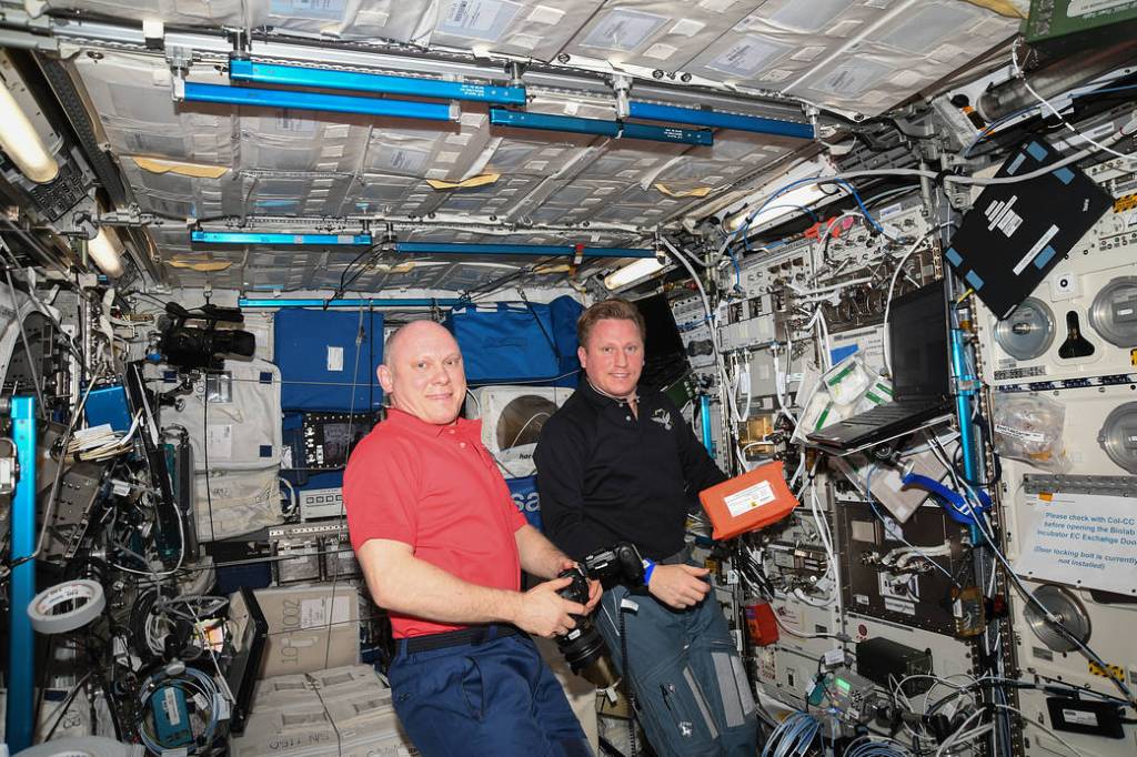 Expedition 56 Flight Engineers Oleg Artemyev and Sergey Prokopyev