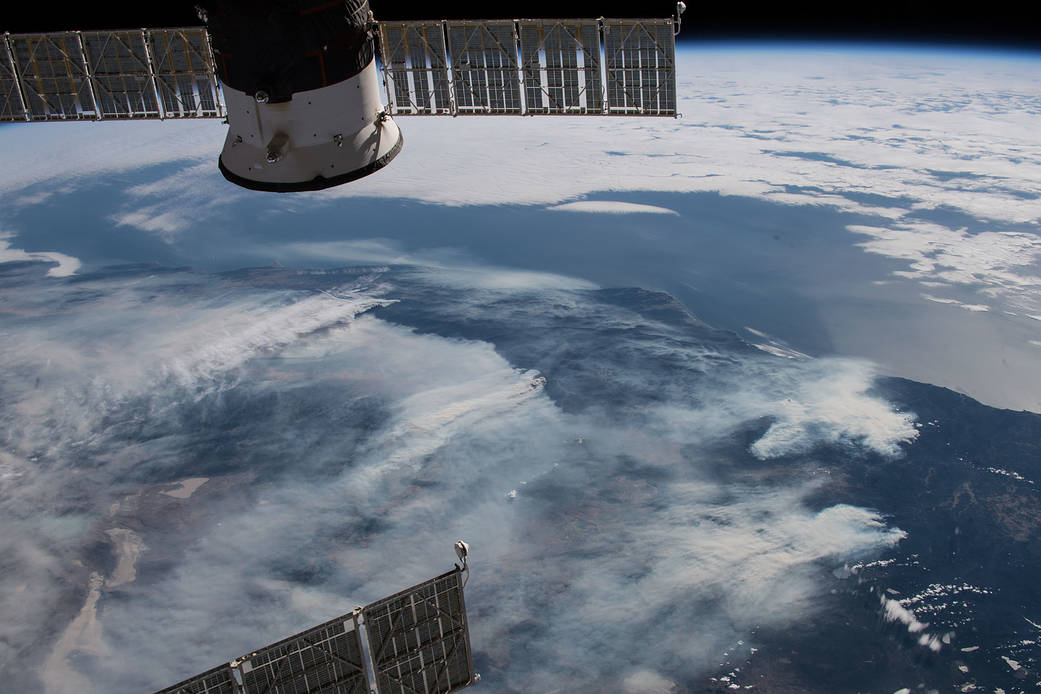 Wildfires in northern California in the Mendocino National Forest