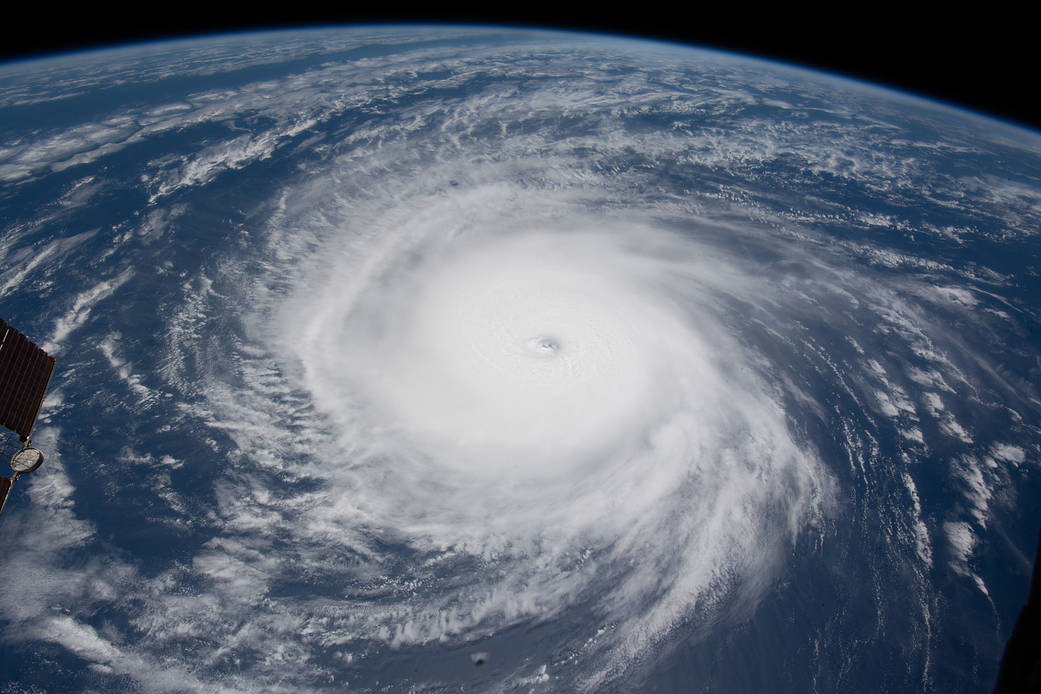 Hurricane Hector just south of the Hawaiian island chain