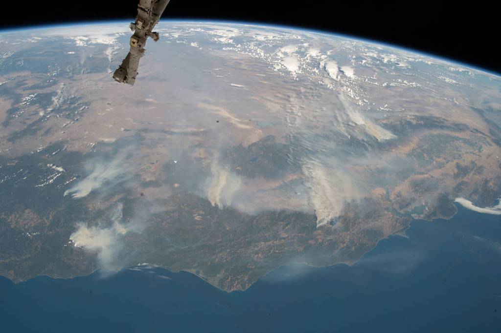 Wildfires in northern California in the Mendocino National Forest