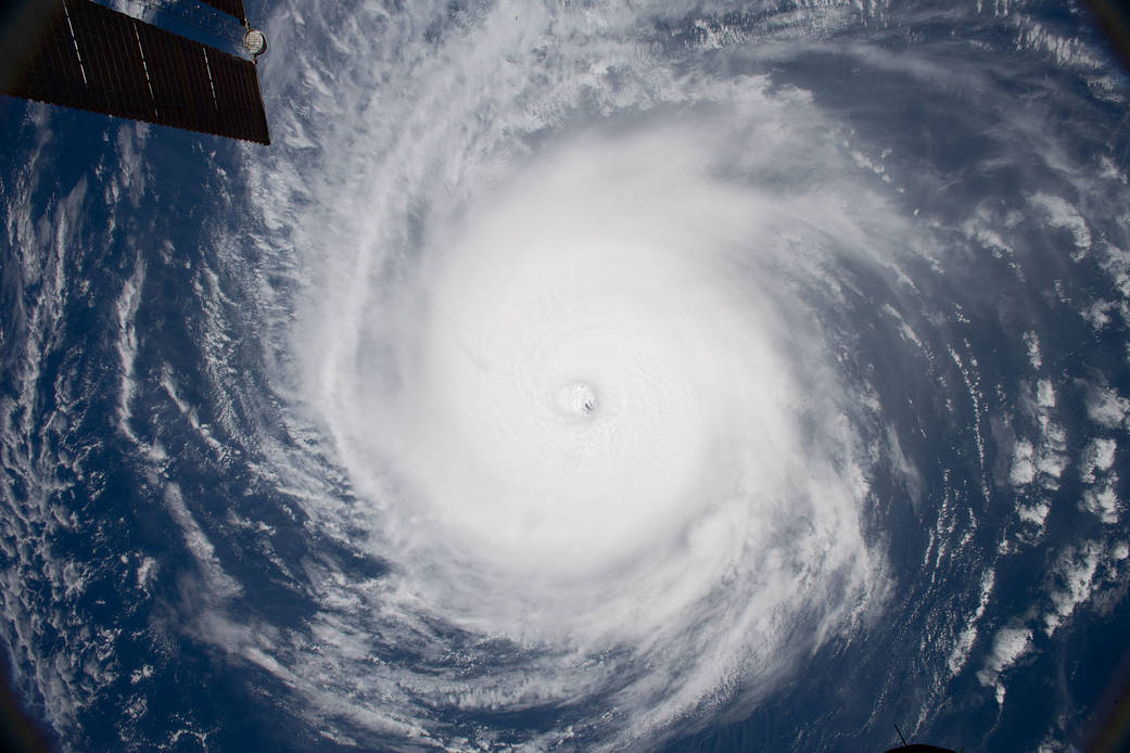 Directly above Hurricane Hector