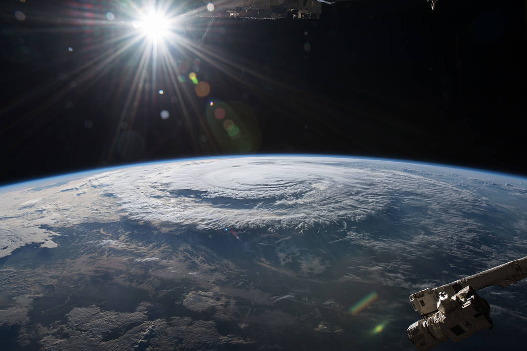 Hurricane Florence as it was making landfall