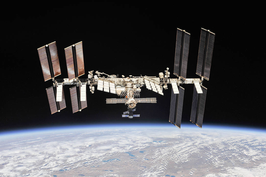 The International Space Station in space