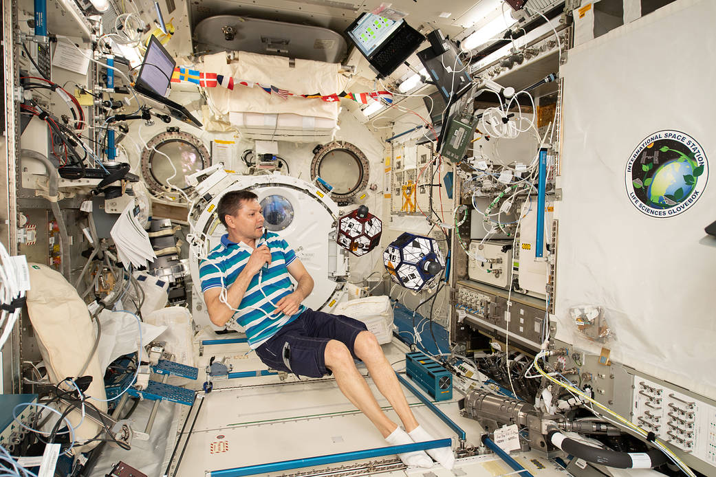 Commander Oleg Kononenko works inside the Japanese Kibo lab
