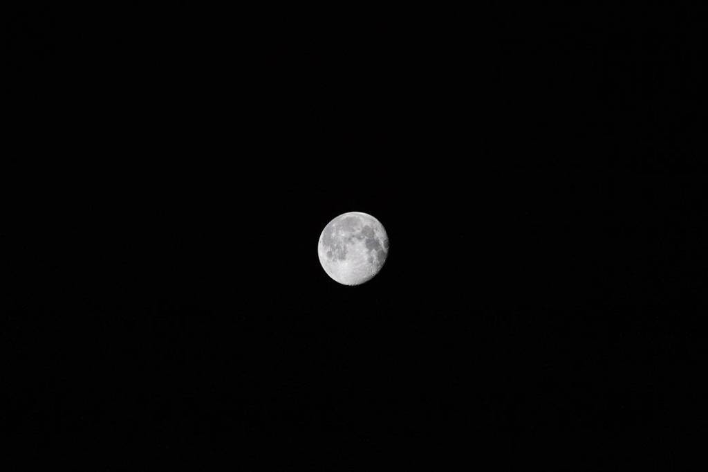 The Earth’s moon in its waning gibbous stage