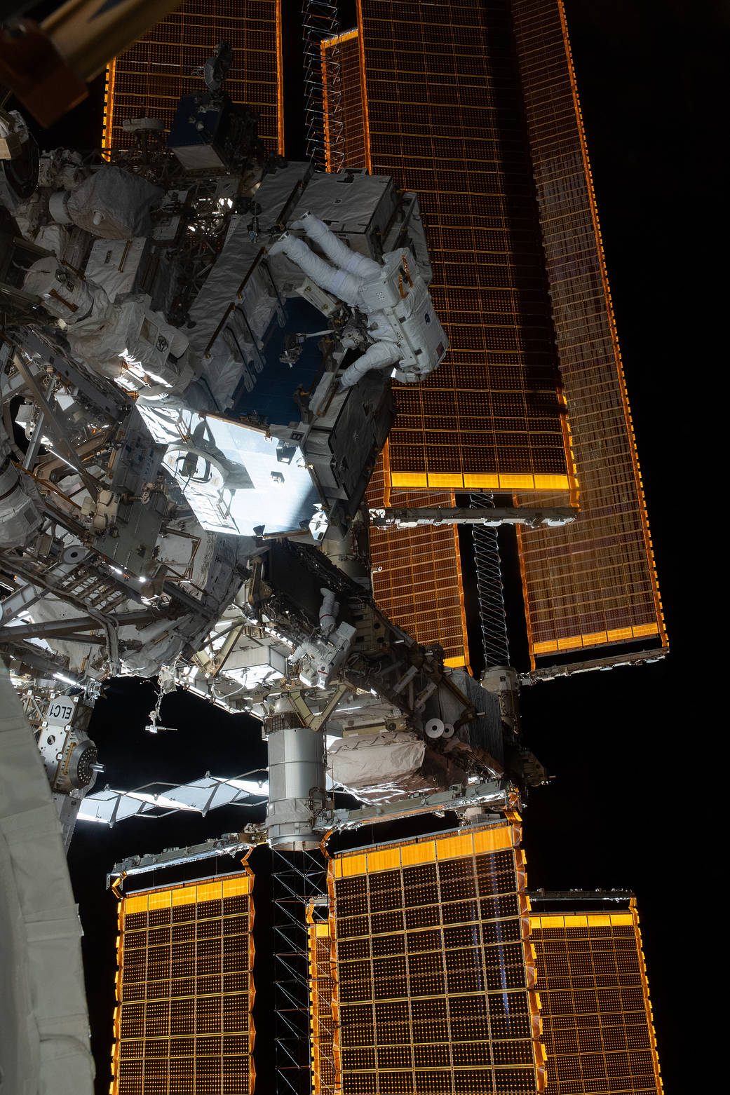 NASA spacewalkers Nick Hague and Anne McClain