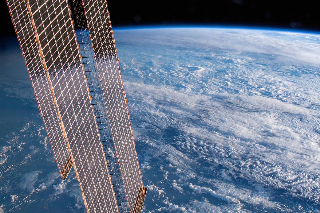 The cloud-covered Tasman and Coral Seas