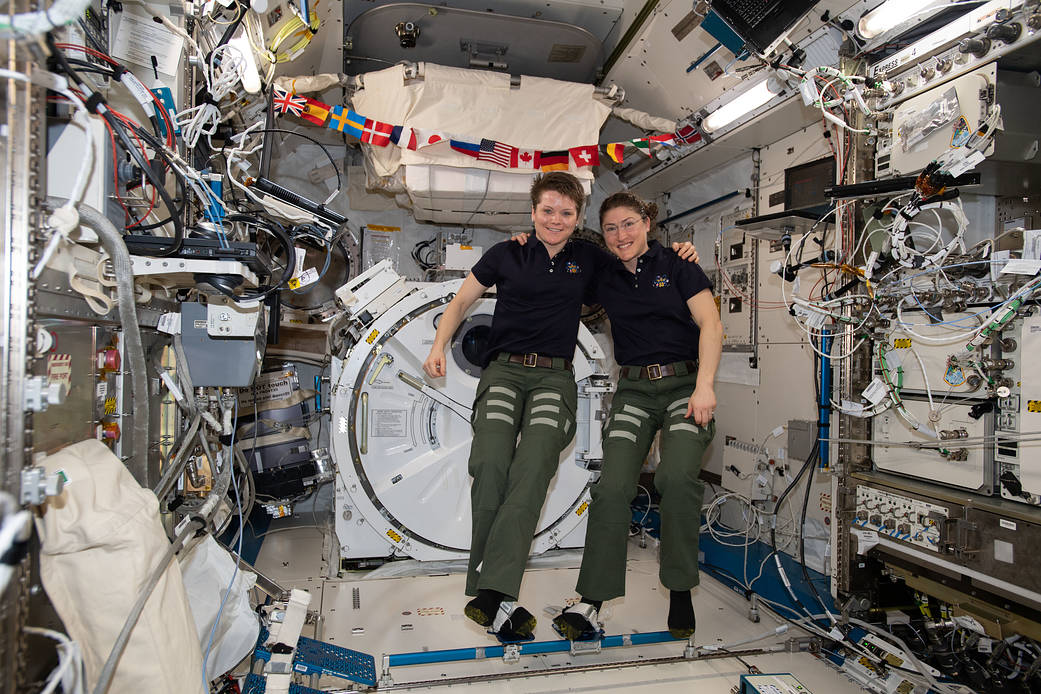 NASA astronauts Anne McClain and Christina Koch