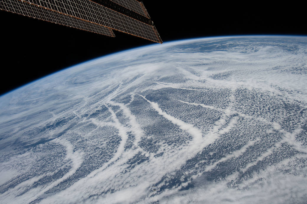 Cloud patterns south of the Aleutian Islands