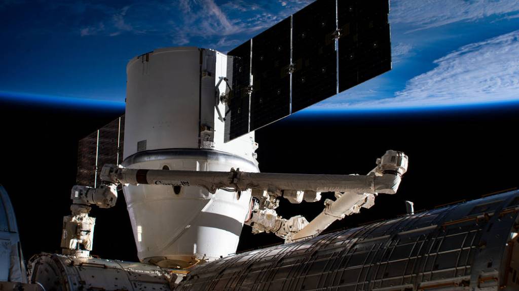 The SpaceX Dragon resupply ship berthed to the Harmony module