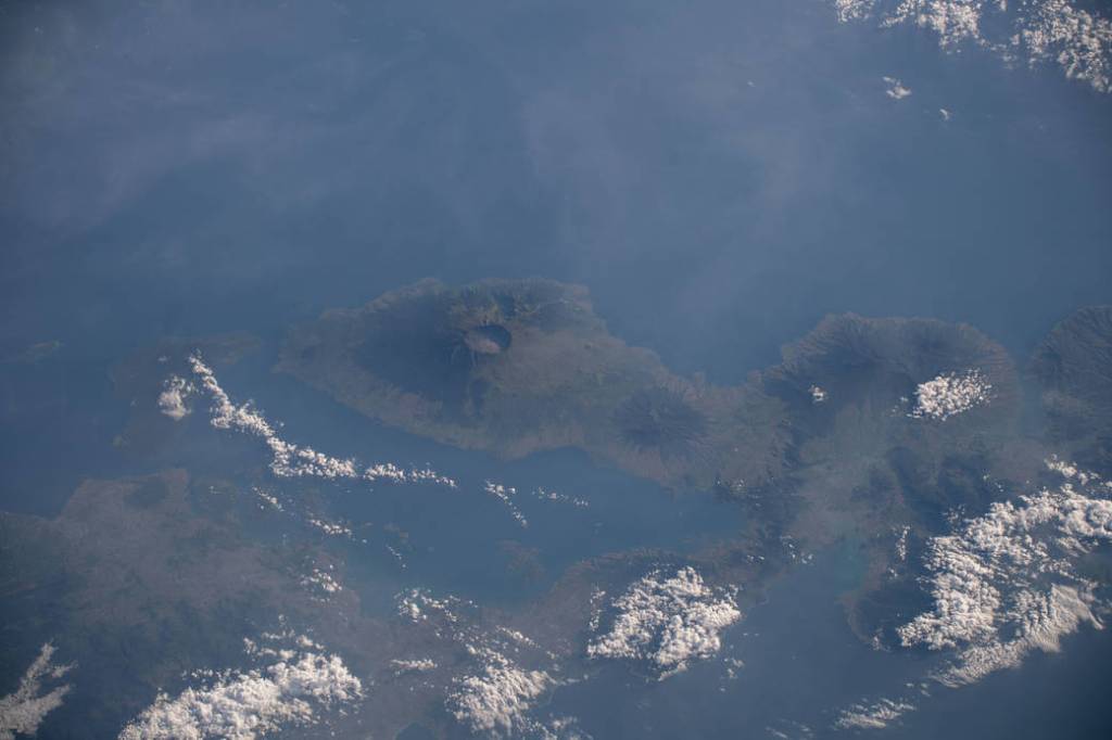 The active volcano of Mount Tambora