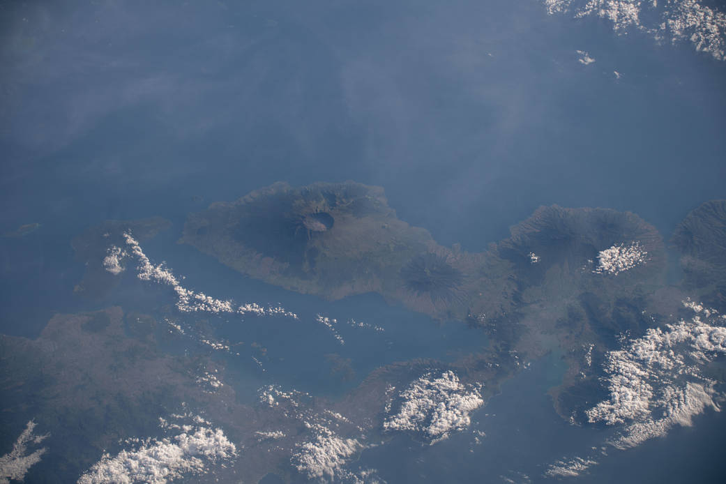The active volcano of Mount Tambora