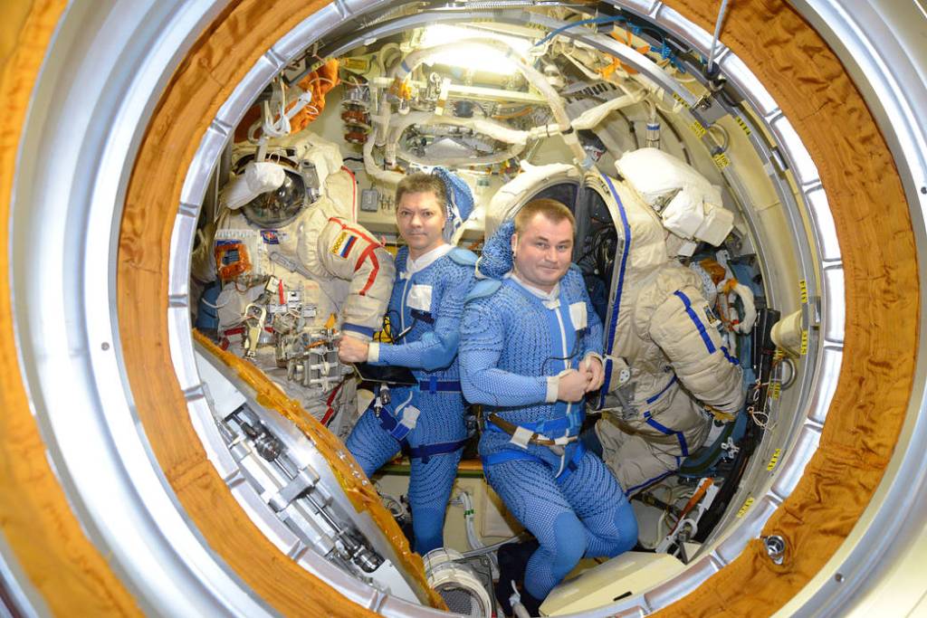 Cosmonauts Oleg Kononenko and Alexey Ovchinin