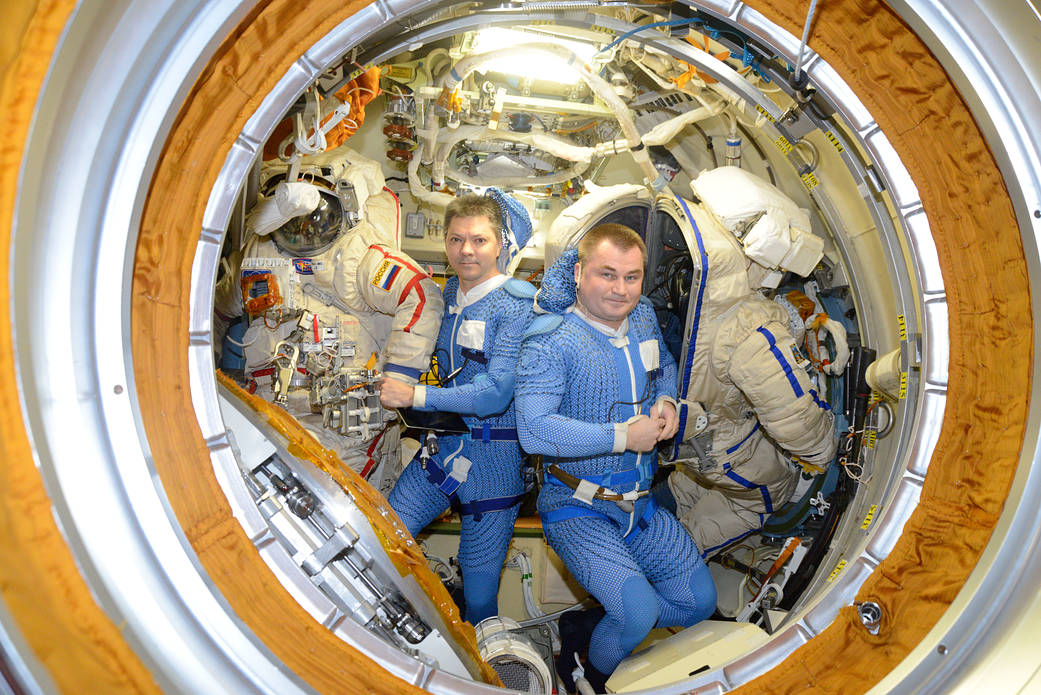 Cosmonauts Oleg Kononenko and Alexey Ovchinin