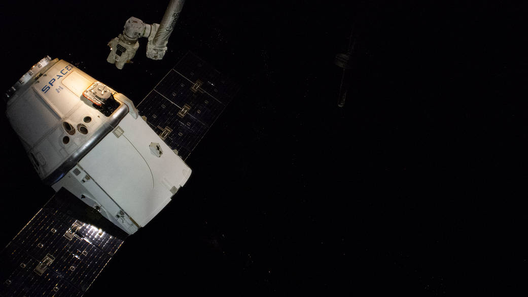 The SpaceX Dragon cargo craft released from the Canadarm2