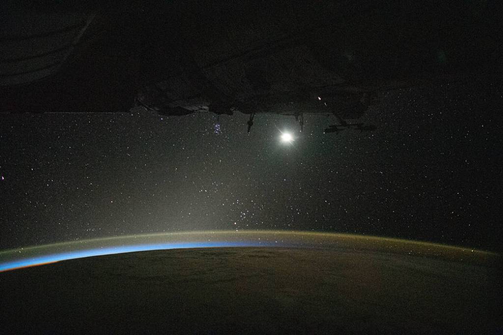 The light of the moon and the starry Milky Way