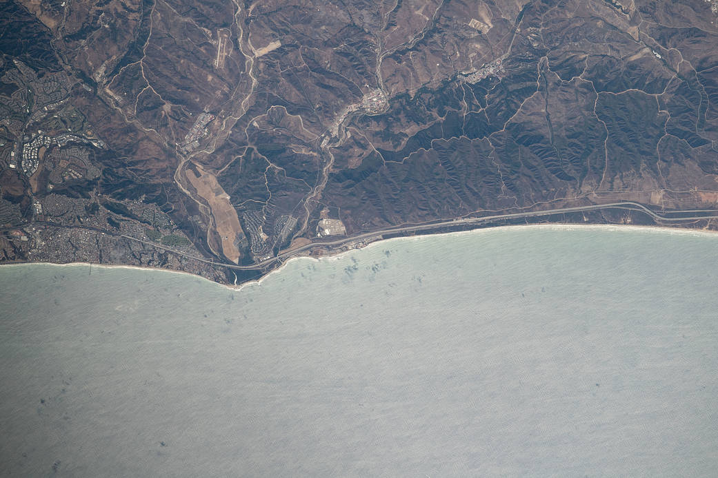 The Pacific coast town of San Clemente, California, on Interstate 5