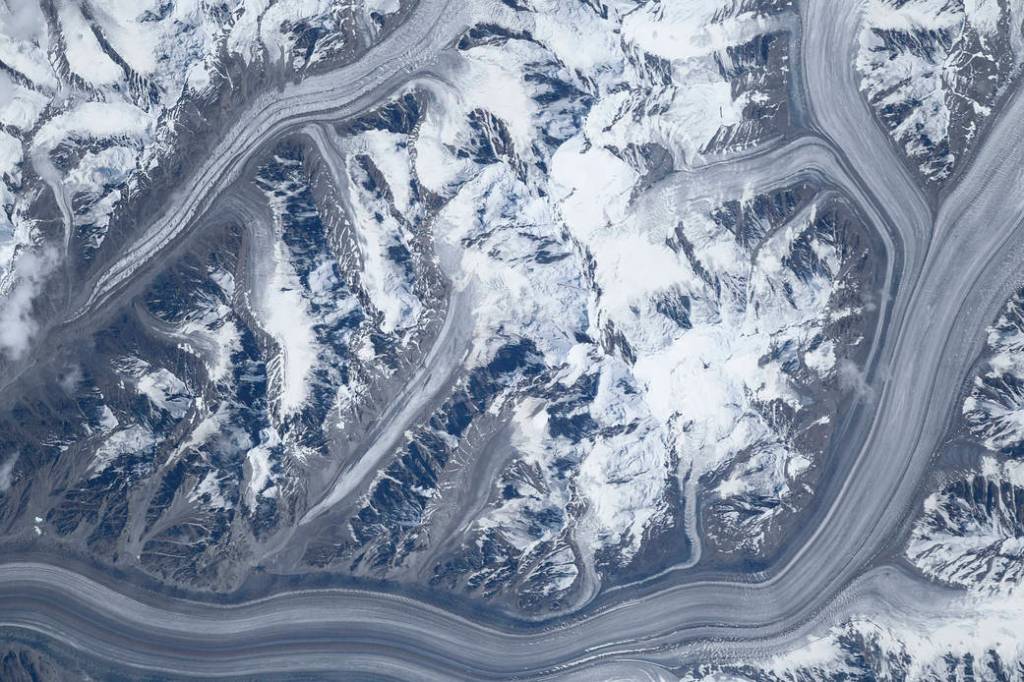 Glaciers are pictured in the Pamir Mountains