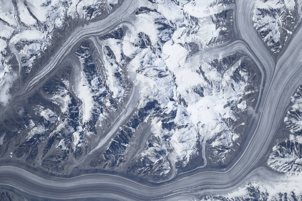 Glaciers are pictured in the Pamir Mountains