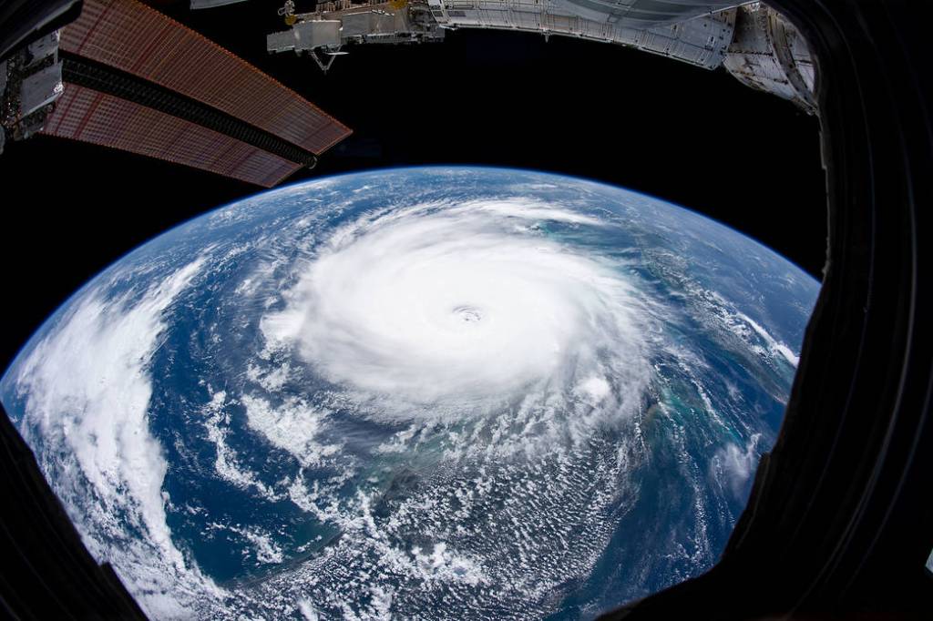 Christina Koch captured this image of Hurricane Dorian from the space station on Sept. 2