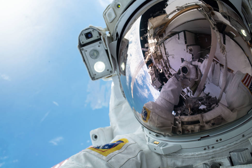 NASA astronaut Andrew Morgan takes an out-of-this-world "space-selfie"