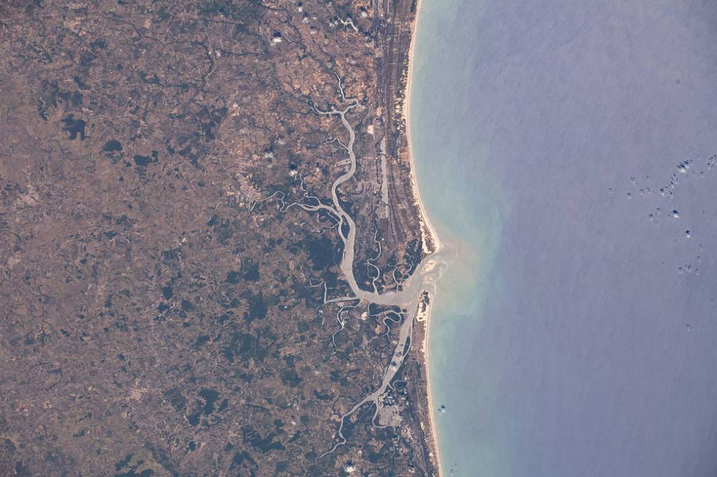 The Atlantic coastline of the Brazilian states of Bahia and Sergipe