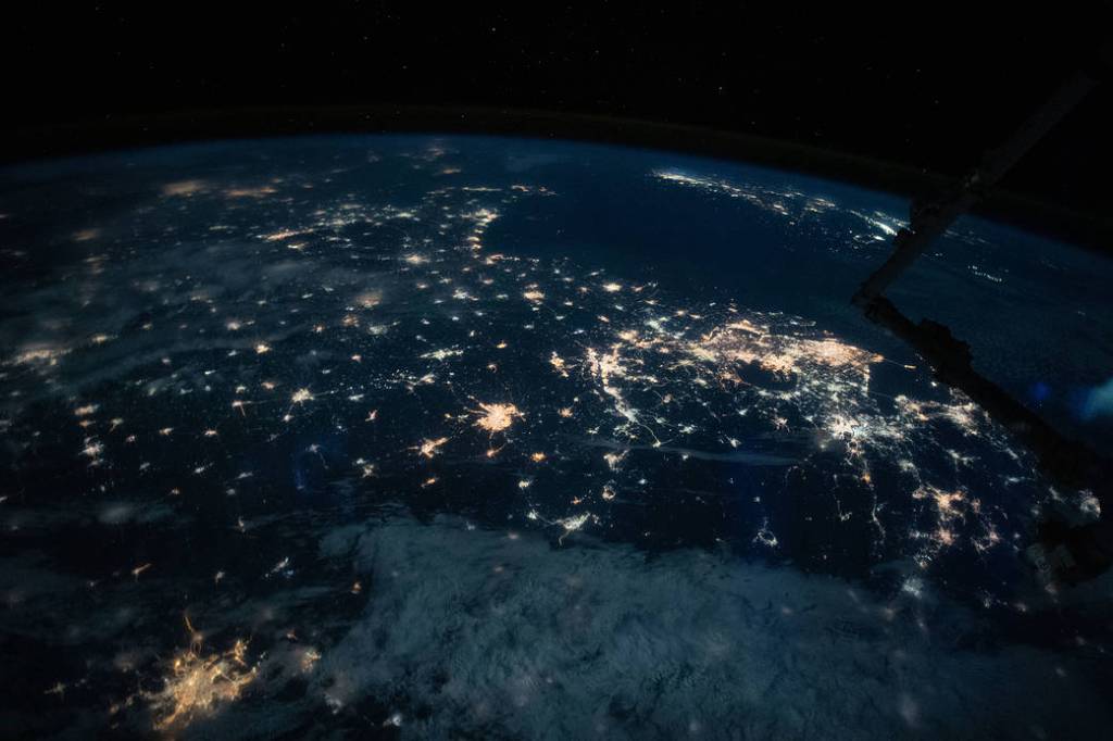 The cities of southeast China glitter brightly