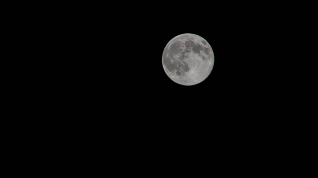 The full Moon pictured from the space station