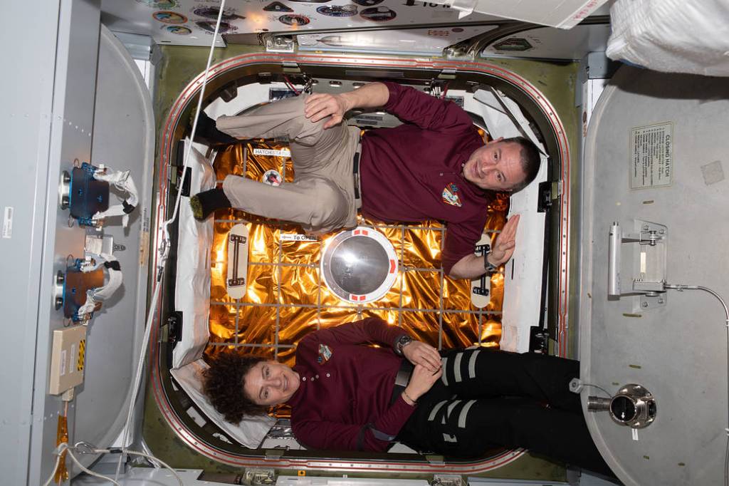 Expedition 62 Flight Engineers Jessica Meir and Andrew Morgan