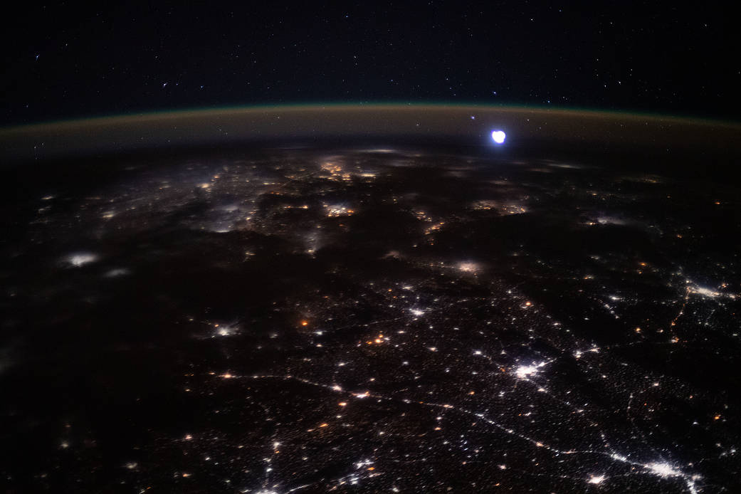 The city lights of western India and Pakistan