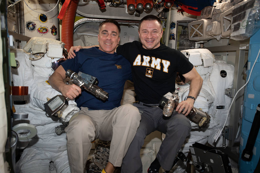 NASA astronauts Chris Cassidy and Andrew Morgan