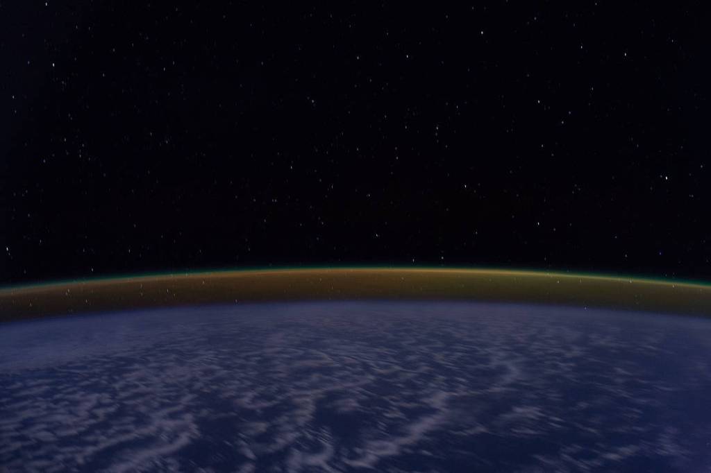 The Earth’s glow blankets the horizon