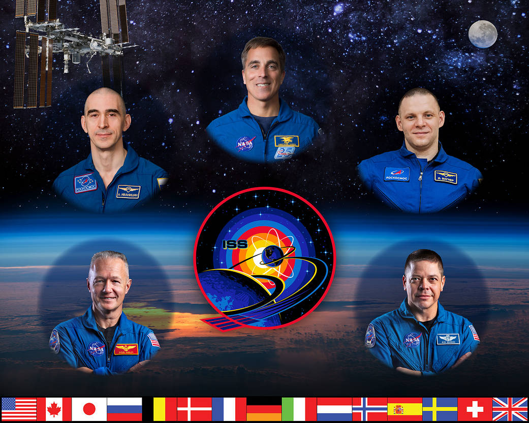 The official Expedition 63 crew portrait