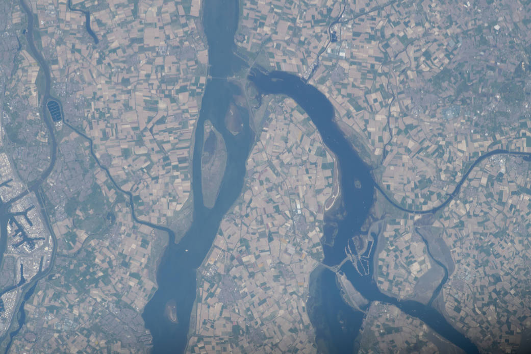 The Rhine–Meuse–Scheldt river delta in the Netherlands