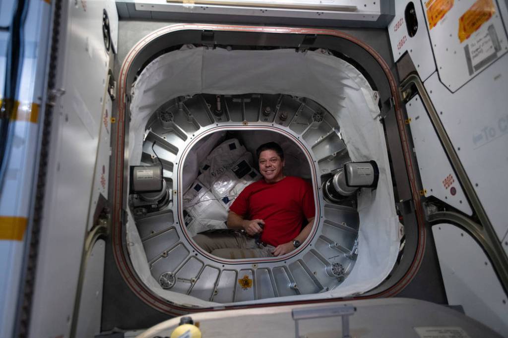 Expedition 63 Flight Engineer Bob Behnken is pictured inside BEAM