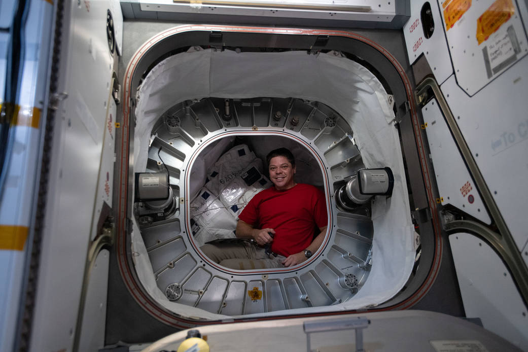 Expedition 63 Flight Engineer Bob Behnken is pictured inside BEAM