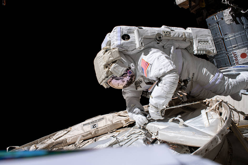 Spacewalker Chris Cassidy works on the Tranquility module