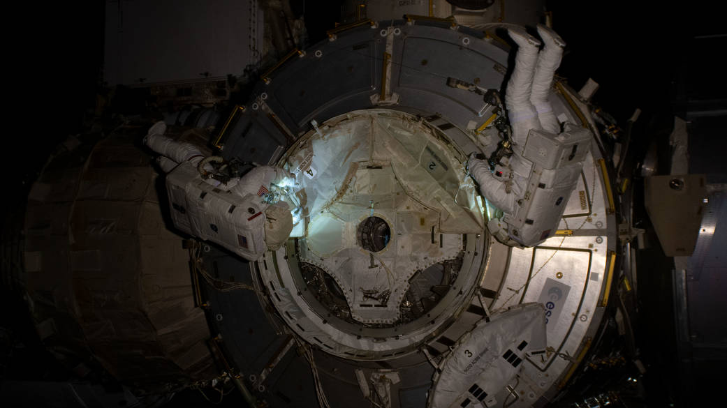NASA spacewalkers Bob Behnken and Chris Cassidy