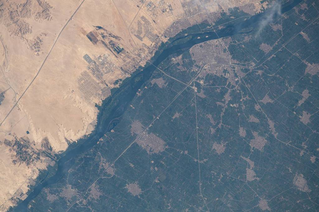 The Egyptian city of Beni Suef on the Nile