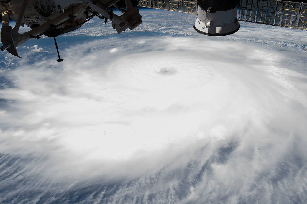 Hurricane Laura off the coast of the Texas-Louisiana border