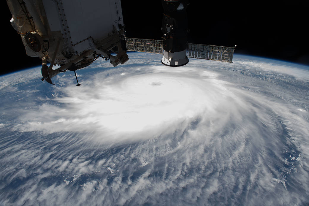 Hurricane Laura off the coast of the Texas-Louisiana border