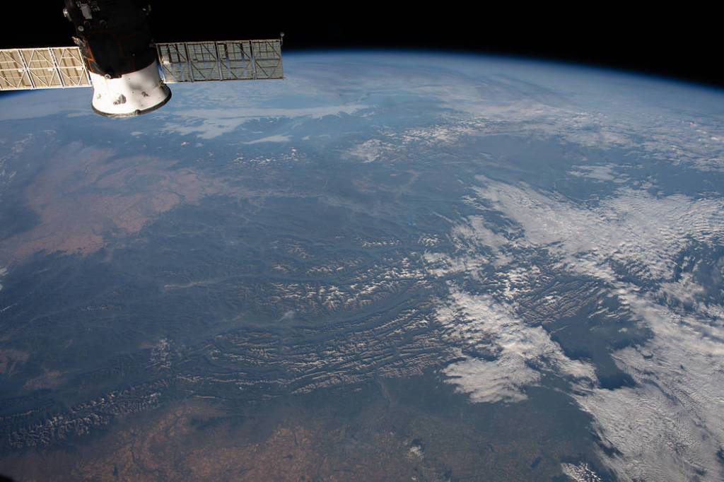The Rockies running from Canada and into the U.S.