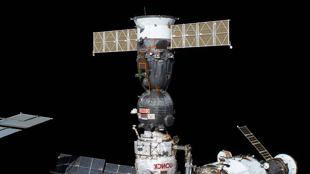 The Soyuz MS-16 spacecraft the launched the Expedition 63 crew