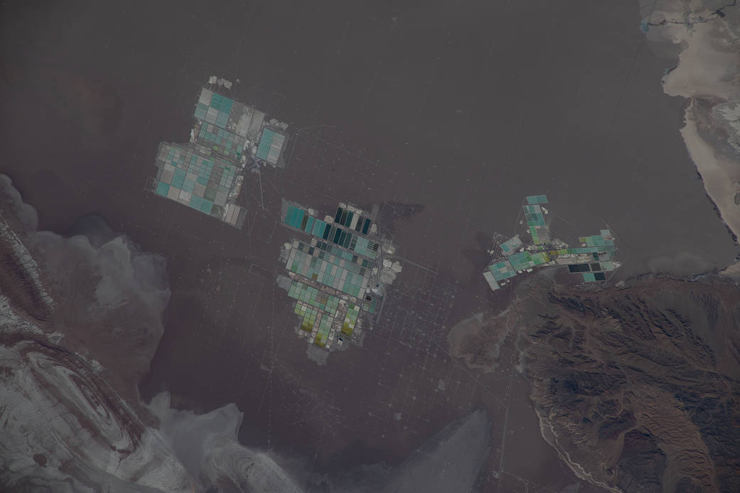 Industrial mining activity in the Atacama Desert