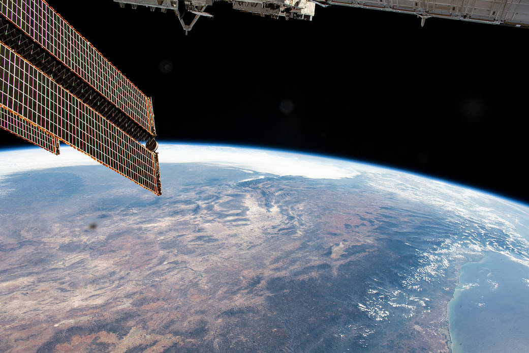 The Earth's limb with the Sonoran Desert below