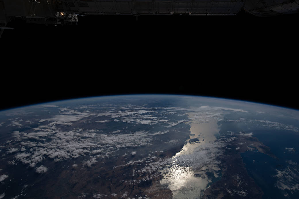 The Sun's glint beaming off the Gulf of California