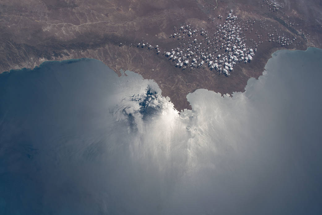 The coast of Chubut Province in Argentina