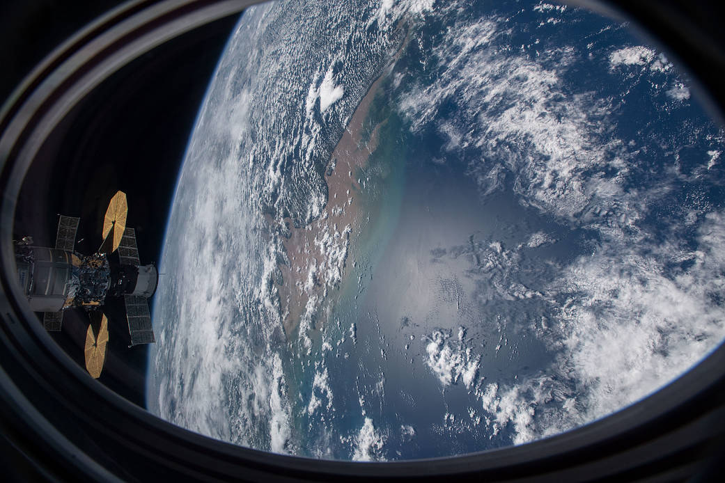 The coast of Brazil and the mouth of the Amazon River