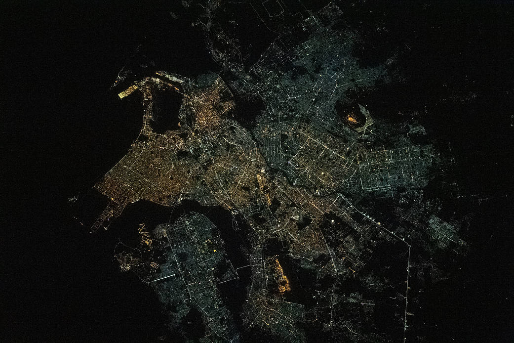 Night time shot of Karachi, Pakistan
